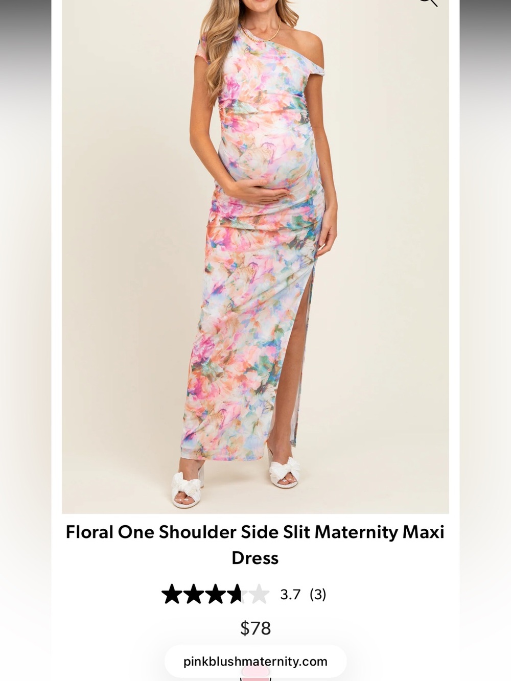 Pink Blush Maternity Dress
